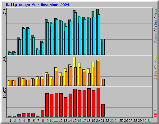 Daily usage for November 2024