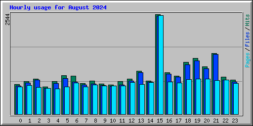 Hourly usage for August 2024