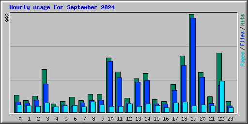 Hourly usage for September 2024