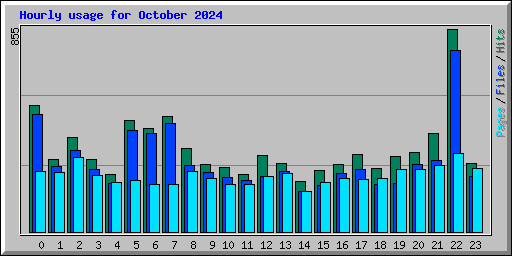 Hourly usage for October 2024