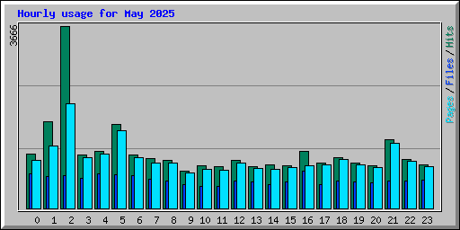 Hourly usage for May 2025