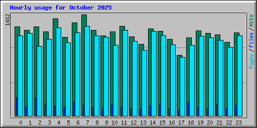 Hourly usage for October 2025