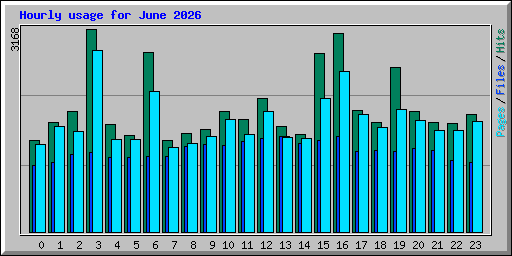 Hourly usage for June 2026