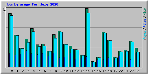 Hourly usage for July 2026