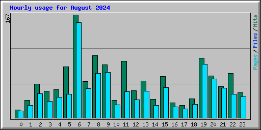 Hourly usage for August 2024