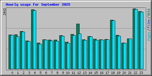 Hourly usage for September 2025