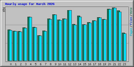 Hourly usage for March 2026