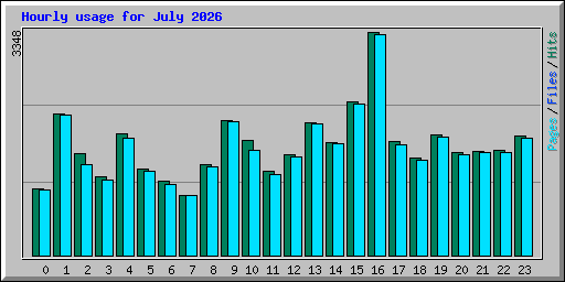 Hourly usage for July 2026